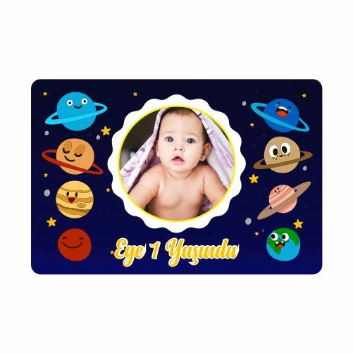 Gezegenler Temalı Doğum Günü Magneti